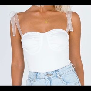 White body suit. Very comfy